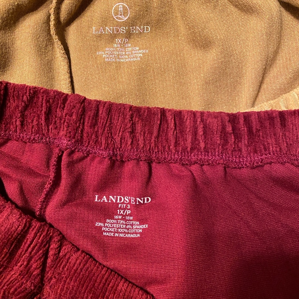 Two pairs of Lands' End Corduroy Pants